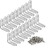 AODLANA Metal Corner Bracket Set – Holiday Gift for Crafters, Brushed Stainless Hardware for Wood Projects