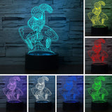 AuroraGlow 3D Illusion Desk Lamp – Housewarming Gift for Couples, Battery-Operated Mood Light for Home Office