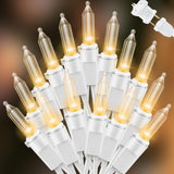 LAMPHOME Mini LED Lights 21.6FT Warm White Cool White for Living Room Stair Railing Wreath Decor