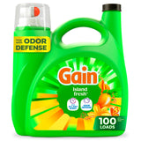 Gain Liquid Laundry Detergent Island Fresh 154 fl oz – Clean Linens for Bath Time Refresh and Wellbeing at Home