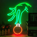 BrandName Christmas Neon Sign LED – No Flame No Smoke Festive Wall Light for Party Venue and Family Home, Dimmable Green