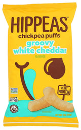 Hippeas Chickpea Puffs – Mindful Snacking for Home Wellness Routines, Vegan White Cheddar
