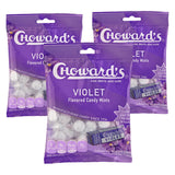 Choward's Violet Mints Candy Bag – On-the-Go Purse Freshener for Travelers, 3 Pack of Aromatic Floral Candy Mints