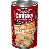 Campbell's Chunky Creamy Chicken Bacon Carbonara Soup, 18.8 oz Can – Trusted Campbell's Pantry Staple for Growing Appetites and After-School Lunches