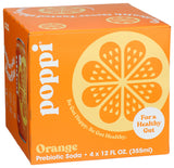 Poppi Orange Prebiotic Soda 4 pack – Afternoon Office Pick-Me-Up for Focused Workdays