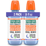 TheraBreath Overnight Mouthwash, Fluoride Bedtime Rinse That Rebuilds Enamel While You Sleep, 12-Hour Chamomile Mint Breath Freshener, 16 fl oz (Pack of 2)