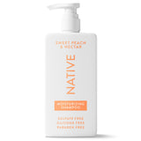 Native Moisturizing Shampoo Sweet Peach & Nectar – Thoughtful Birthday Gift for Her, Clean Beauty Staple, 16.5 fl oz