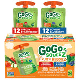 GoGo squeeZ Squeeze Pouches Variety Pack – Safe Toddler Snack for Diaper Bag and Stroller, BPA Free Apple and Berry Pures