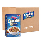 Kellogg's Cracklin' Oat Bran Breakfast Cereal, Fiber Cereal, Family Cereal, Original (3 Boxes) – Hostess Gift for Housewarmings and Holiday Visits