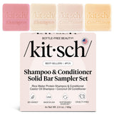Kitsch 4pc Solid Hair Care Sampler – Mindful Bath Time Routine, Nourishing Vegan Bars