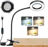 MagniShine 48 LED Clip Magnifier – Focus-Boosting Desk Lamp for Home Office, 10X Magnification Light for Late-Night Repairs