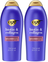 OGX Thick & Full Biotin & Collagen Volumizing Conditioner – Valentine's Day Pampering Present for Her, Bergamot & Vanilla Fragrance, 13 fl oz