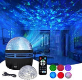 LUMENA Ambient Mood Light – Sleek LED Aurora and Water Ripple Projector for Dining Room and Home Lounge Aesthetics