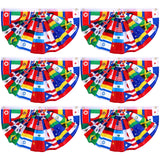 Outus Nations Flag Banner – Vibrant Pleated Fan Bunting for Cozy Bedroom & Living Space Ambiance