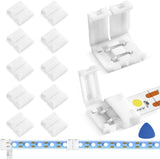 MISSOURI LED Strip L-Shaped Connectors 10-Pack – Discreet Snap-Down 4-Pin Adapters for Clean Lines in Modern, Neutral RGB Lighting Setups