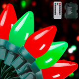 LumioGlow LED C7 String - Fire Risk Free Alternative to Candles for Mantel and Wreath
