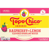 Topo Chico Sabores Raspberry with Lemon – Antioxidant-Inspired Herbal Infusion for Post-Workout Recovery, 12oz 8pk