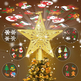 HOLIDAY MAGIC Projection Tree Topper Silver Finish – All-Season Versatile Decor for Indoor-Outdoor Holiday Hosting