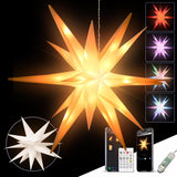 Lumichain Timer Snowflake Tree Topper – Auto Shutoff Christmas Lighting That Stays Cool Overnight