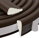 Furinno Door Seal Wedge – Neutral Gray Weatherstrip for Streamlined Interiors, PU Foam with Grid Backing