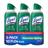 Lysol Air Sanitizer Spray – Smart Gift for Teachers, Remote Workers, and Office Coworkers, Light Breeze 10 oz Pack of 3