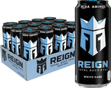 Reign Total Body Fuel White Haze Office Energy Drink 16oz Can Pack of 12 to Power Deep Focus