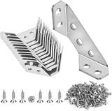 Corner Bracket Co. Durable Metal Corner Connectors, Camping and Garden Furniture Repair Kit with Polished Finish