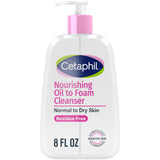 Cetaphil Oil to Foam Cleanser – Soothing Nightly Wind-Down Face Wash for Stress-Sensitive, Normal to Dry Skin, 8 fl oz