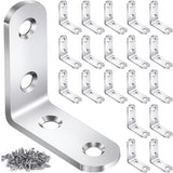 SleekFix 20-Piece Corner Brace Kit with Screws - Ready-to-Give Workshop Stocking Stuffer for Dad, Husband or Grandpa