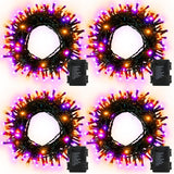 Brightever 4-Pack Timer String Lights – 200 Warm White LEDs for Reading Nook, Fireplace Mantel, and Holiday Living Spaces