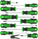 Amartisan 10-Piece Magnetic Screwdriver Set – All-Terrain Screwdriver Set for Garage and Campsite Repairs, Cushion Grip