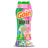 Gain In-Wash Scent Booster Beads Wicked: For Good Limited Edition 6X Longer Lasting Fragrance for Bedroom Linens and Self-Care Ritual, Wonderfullest Woods & Beautifical Blossom 12.2 oz