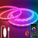 Lumichrome RGB Neon Light – Flameless Playroom Decor with Timer and APP Control, Cool Touch Design