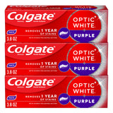 Colgate Optic White Purple Whitening Toothpaste 3-Pack – Thoughtful Birthday Gift for Her, Brighter Smile in 3 Weeks