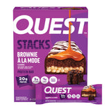Quest Nutrition Stacks Protein Bar, Cinnamon Brown Sugar — Commute Fuel for Busy Professionals and Early Morning Errands, Individually Wrapped, 4 Count