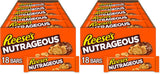 REESE'S NUTRAGEOUS Peanut Butter Caramel Chocolate Bars – School Snack and Birthday Party Goody Bag Filler for Kids, Individually Wrapped 36-Count Bulk Box