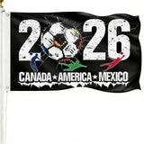 LCHIVI 2026 North American World Cup Fan Banner 5x3FT - Fade-Resistant Polyester Flag for Camping Trips, Backyard Parties, and Patio Hangs