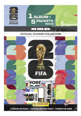 2026 Panini FIFA World Cup Memorabilia Bundle – Ready-to-Gift Soccer Present, Album and 5 Sticker Packs