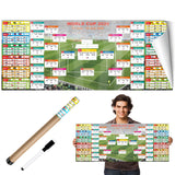 2026 World Cup Schedule Poster – Workplace Reception Area Wall Art, Interactive Tournament Bracket Display