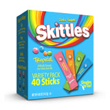 Skittles Singles To Go Flavored Water Sticks – White Elephant and Secret Santa Gift for Coworkers, 30 Count Box