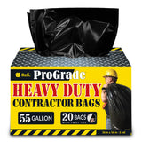 Reli Heavy Duty Contractor Garbage Bags 55 Gallon – All-Weather Waste Bags for Landscaping and Patio Projects
