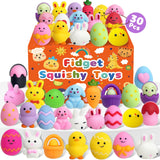 Child Safe Halloween Squishies – 30 Pack Individually Wrapped Non Candy Treats for Kids Trick or Treat, Nursery and Playroom