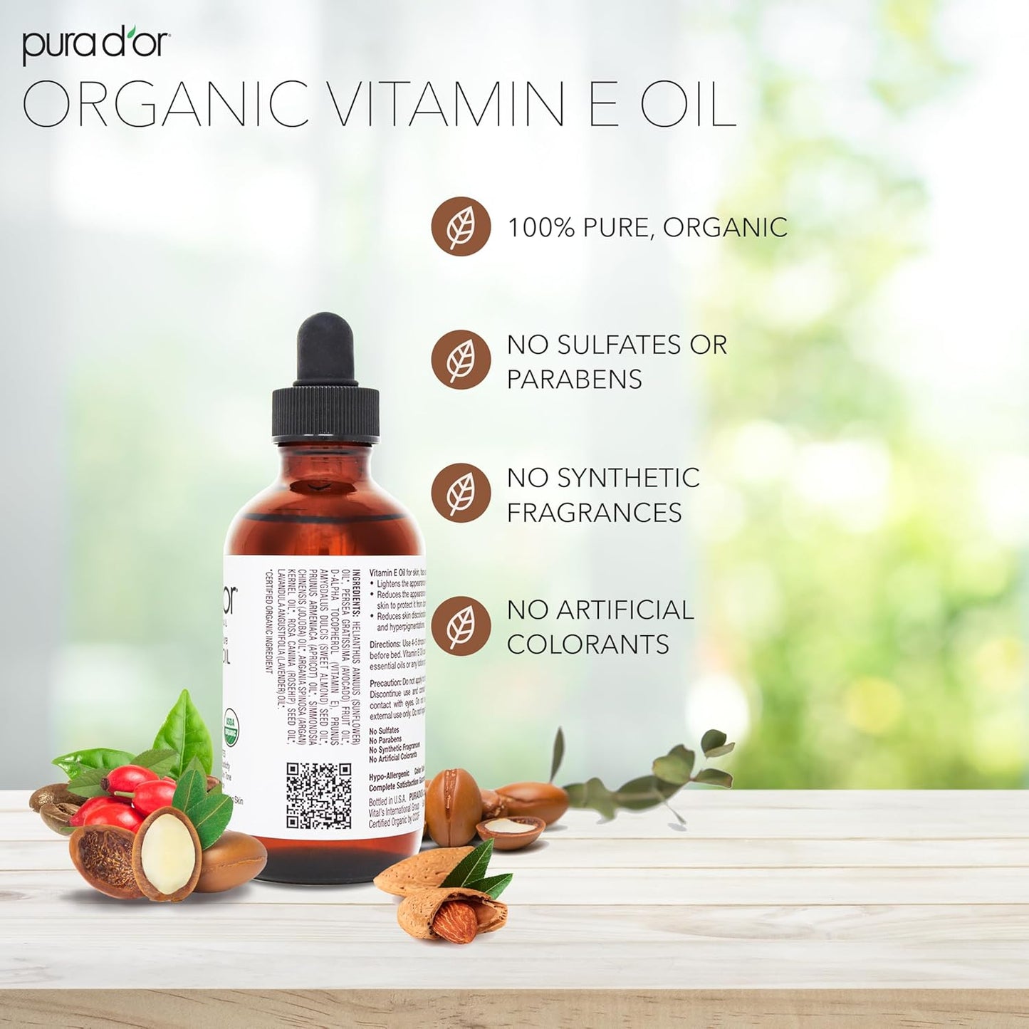 vegan, cruelty-free formulation in a recyclable amber glass bottle