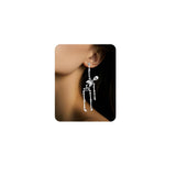 Punk Halloween Earrings for Women – Neutral-Tone Dangle Earrings, Subtle Spooky Charm for Daily Wear