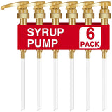Food-Safe Syrup Pumps 6 Pack – BPA-Free Flavor Dispenser for Kids' Drinks and Family Coffee Bar
