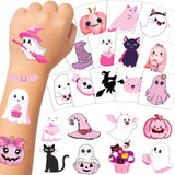 Cute Pink Kids Tattoo Set for Outdoor Birthday and Halloween Parties – Waterproof Designs for Patio and Backyard Use