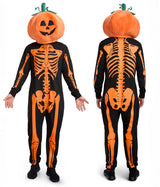 Tipsy Elves Men's Skeleton Jumpsuit - Trick-or-Treating Costume for Cold October Nights, Hooded One-Piece