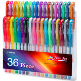 TANMIT Compact 36-Pen Gel Set — Minimalist Drawing and Journaling Kit for Clutter-Free Living