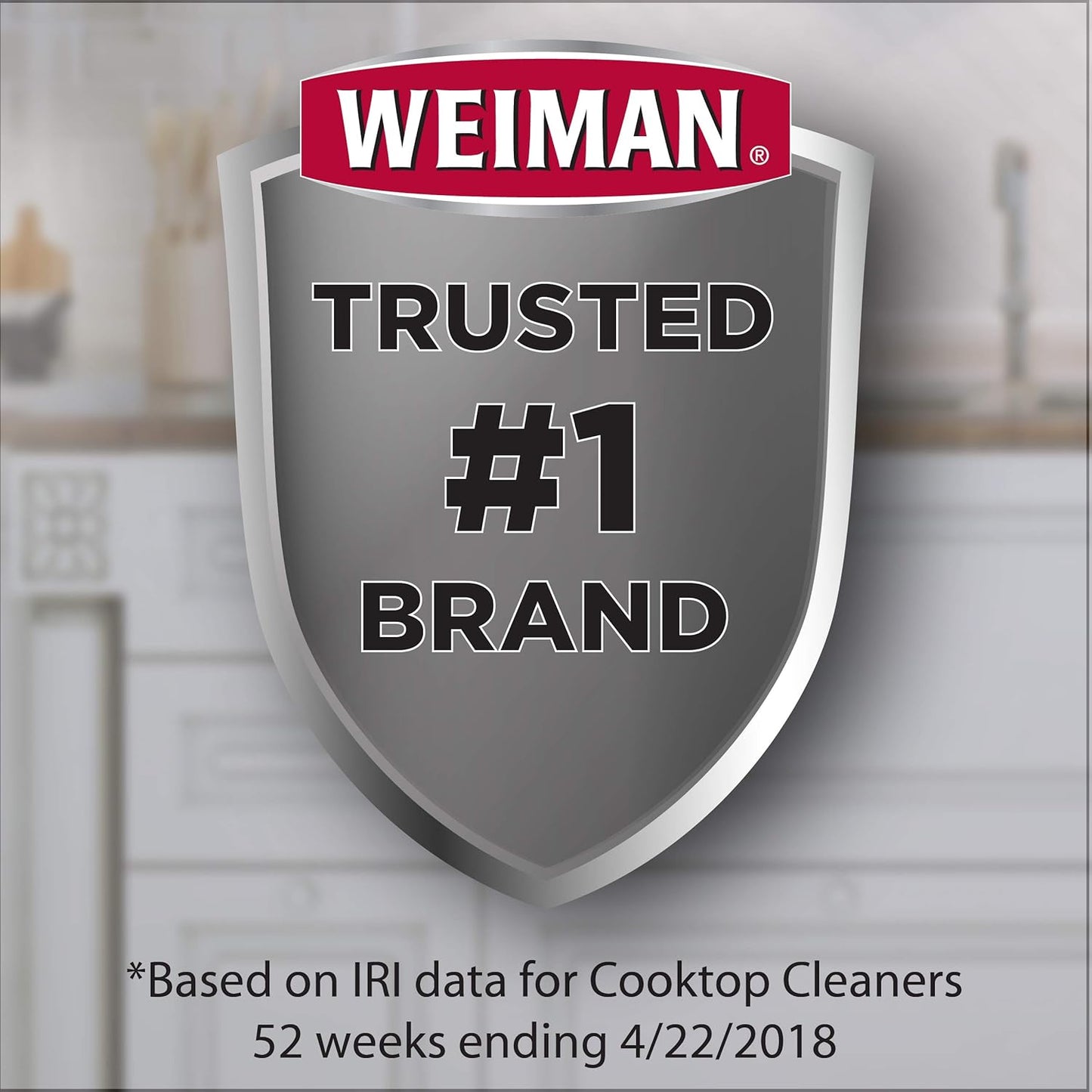 Weiman Glass & Ceramic Cleaner – Intentional Living Kitchen Tool for Smooth-Top Ranges, Neutral White Design
