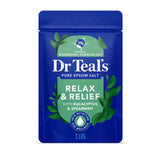 Dr Teal's Magnesium Sulfate Epsom Salt Soak, Eucalyptus & Spearmint – Calming Aromatherapy Bath for Sore Muscles and Restful Sleep